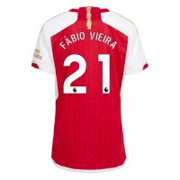 Fotbalové Dres Arsenal Fabio Vieira #21 Dámské Domácí 2023-24 Krátký Rukáv